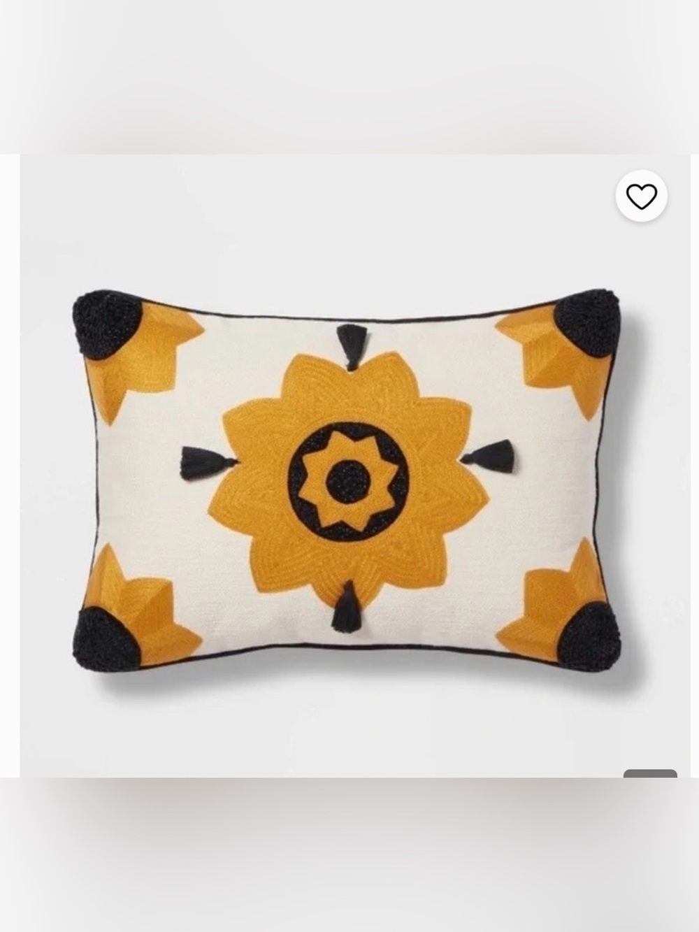 Set of Two Opalhouse Embroidered Sunburst Decorative Throw Pillows cream/yellow